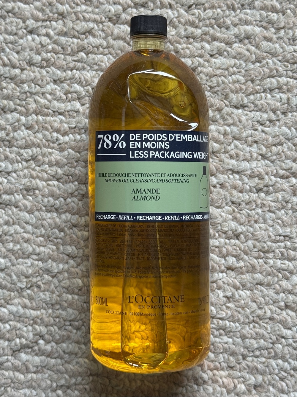 L'OCCITANE Almond Shower Oil Refill - Amber Gold
